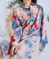 Watercolor Floral Drawstring Shirt Dress